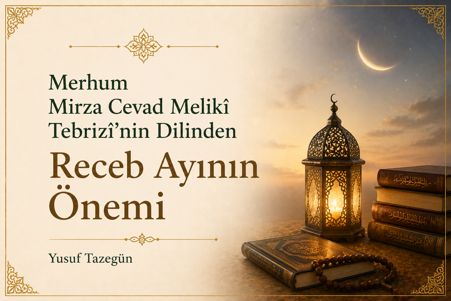 Merhum Mirza Cevad Melikî Tebrizî’nin Dilinden Receb Ayının Önemi