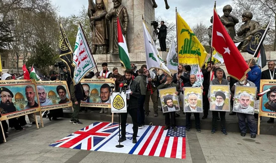 İstanbul'da binlerce kişi Dünya Kudüs Günü yürüyüşü için Fatih’te toplandı..
